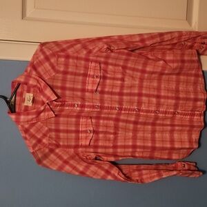Levi's ladies western style plaid button down (snaps) shirt Size M